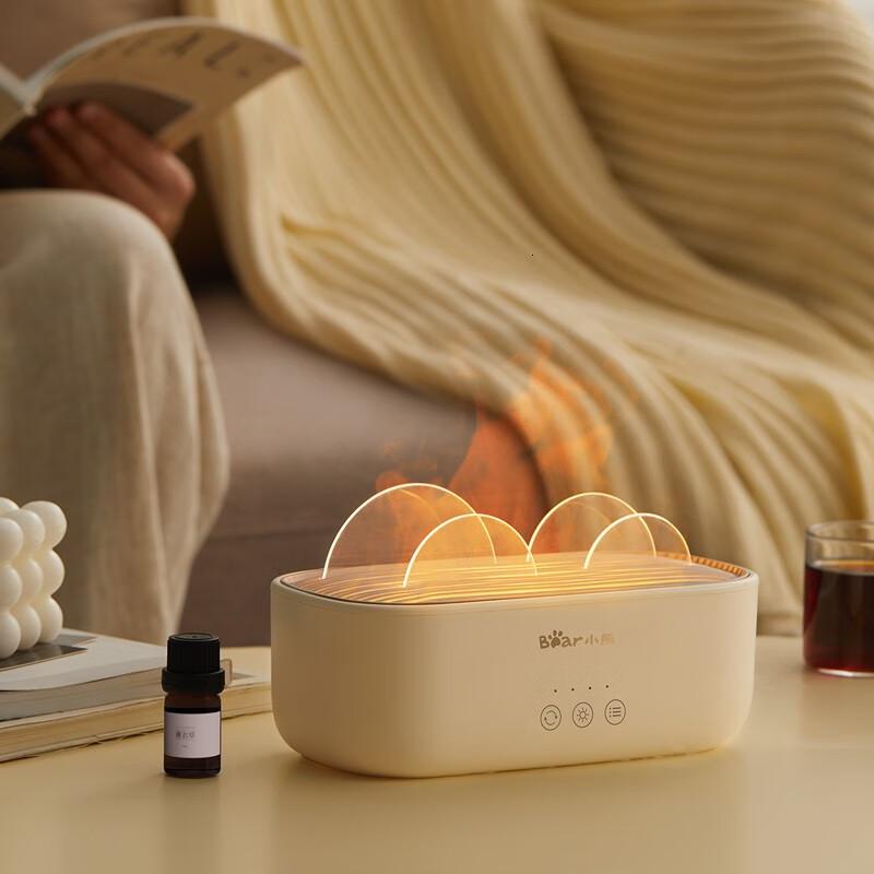 小熊香薰机家用加湿器空气加湿机办公室夜灯桌面低噪 XXQ-B08Z1高清大图