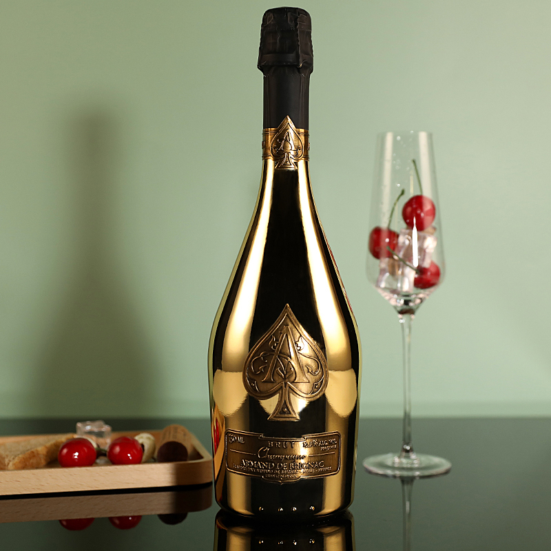 黑桃a香槟酒起泡酒法国原瓶进口气泡酒女士聚会微醺黄金版葡萄酒750ml