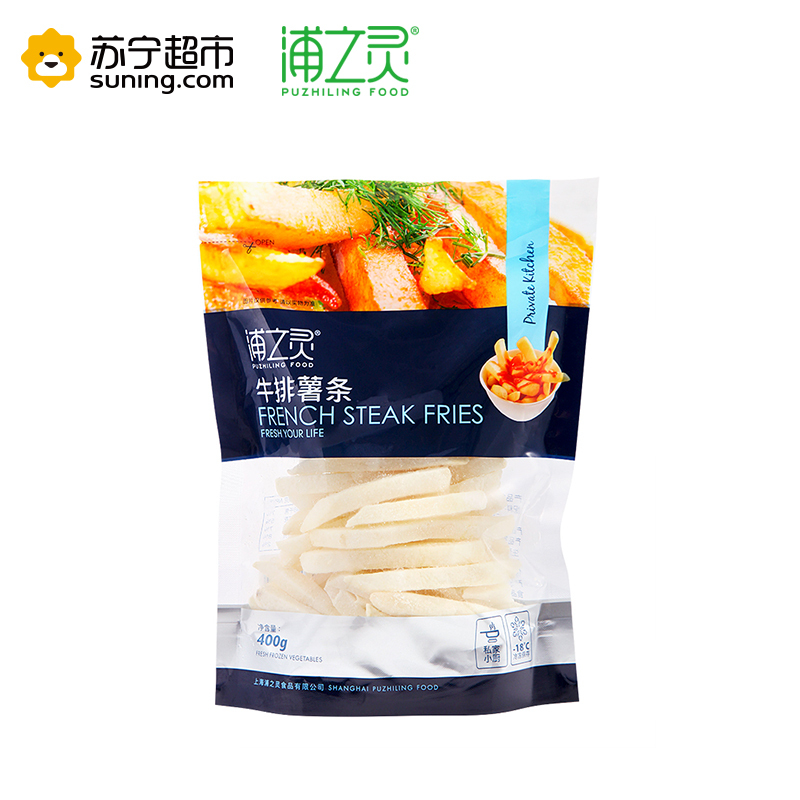 浦之灵 冷冻蔬菜 原味牛排冷冻薯条 400g/袋 粗薯条