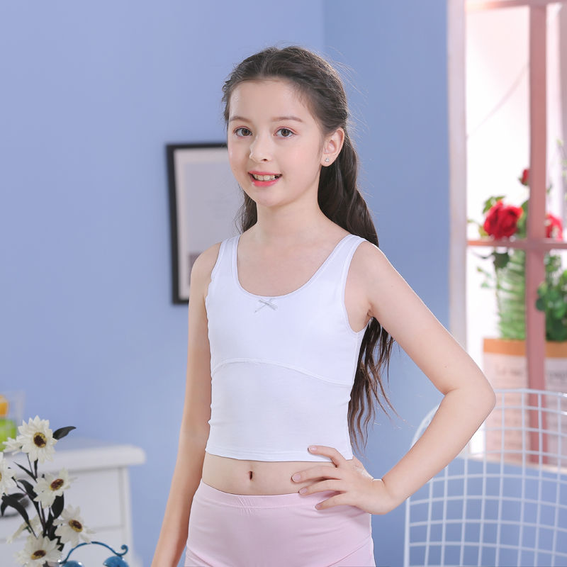 儿童背心女宝宝女童夏装女生内衣女学生内衣小背心小学生内衣女棉 607