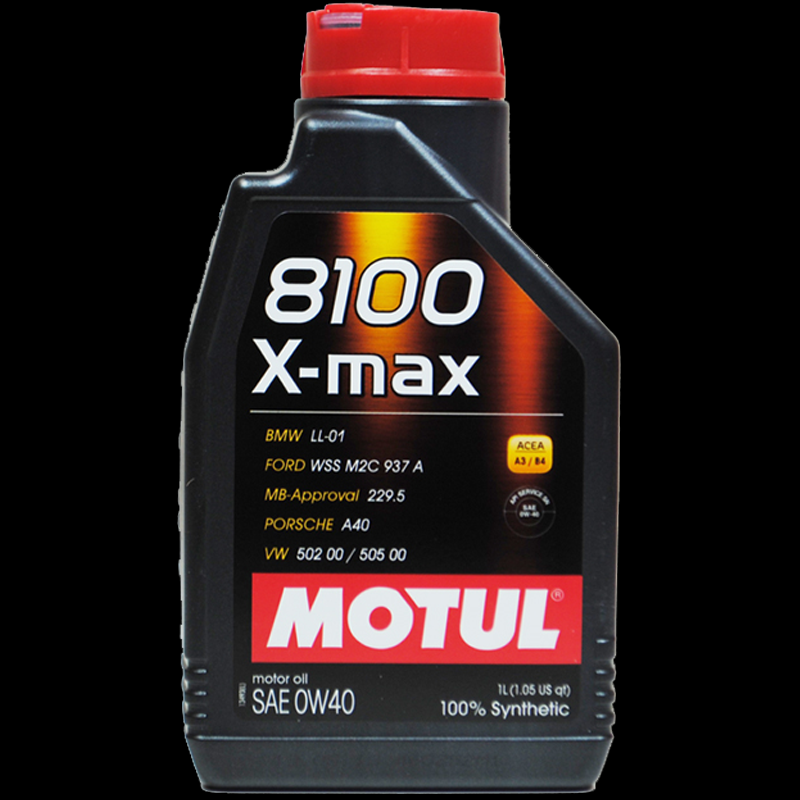 Motul摩特 欧洲进口 8100 X-MAX 0W-40 A3/B4 SN级 全合成机油润滑油 1L