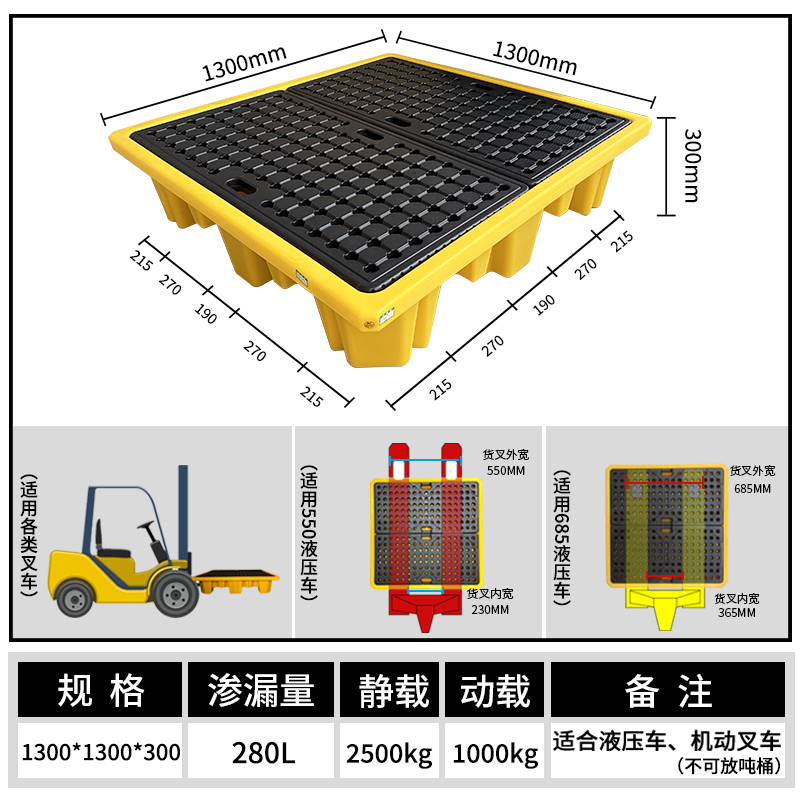 铭思达防渗漏托盘130*130*30cm个高清大图