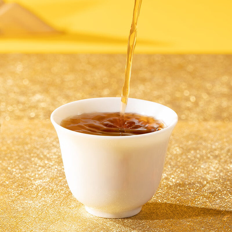八马茶业信记号普洱茶 东湖之光熟普茶叶120g 2005年特级散茶 瓷罐装高清大图