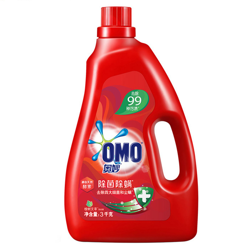 [17.6斤组合装]奥妙(OMO) 除菌除螨洗衣液 3kg*2+1kg*2+400g*2(新老包装随机发货)[联合利华]