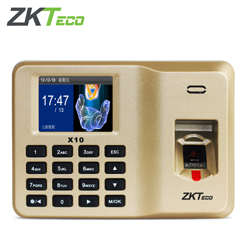 ZKTeco/熵基科技x10打卡机考勤机办公室指纹识别员工上班下班手指签到自动报表免软件安装全国联保