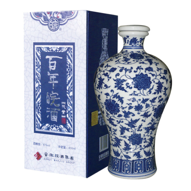 安徽皖酒集团白酒41度百年皖酒天青450ml 绵爽型白酒1 6整箱 价格图片品牌报价 苏宁易购安徽皖酒集团旗舰店