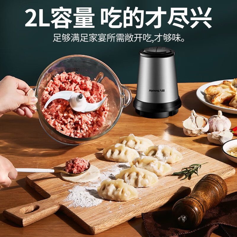 九阳(Joyoung)ZMD安心系列 绞肉机电动料理机碎肉机S20-LA750双档绞肉
