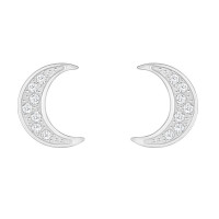 [直营]施华洛世奇(SWAROVSKI) CRYSTAL WISHES MOON 欧美风格女士耳钉耳饰 人造水晶 送恋人