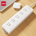 得力(deli)3998新国标分控插座/插排/插线板/排插/接线板 带儿童保护门 5位独立开关 全长3米