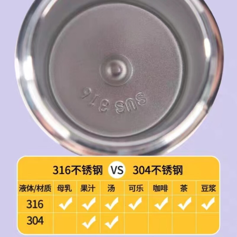 CILLE希乐保温杯316不锈钢男女学生成人户外大容量时尚简约便携吸管杯 XB23128合金灰 520ml 1只