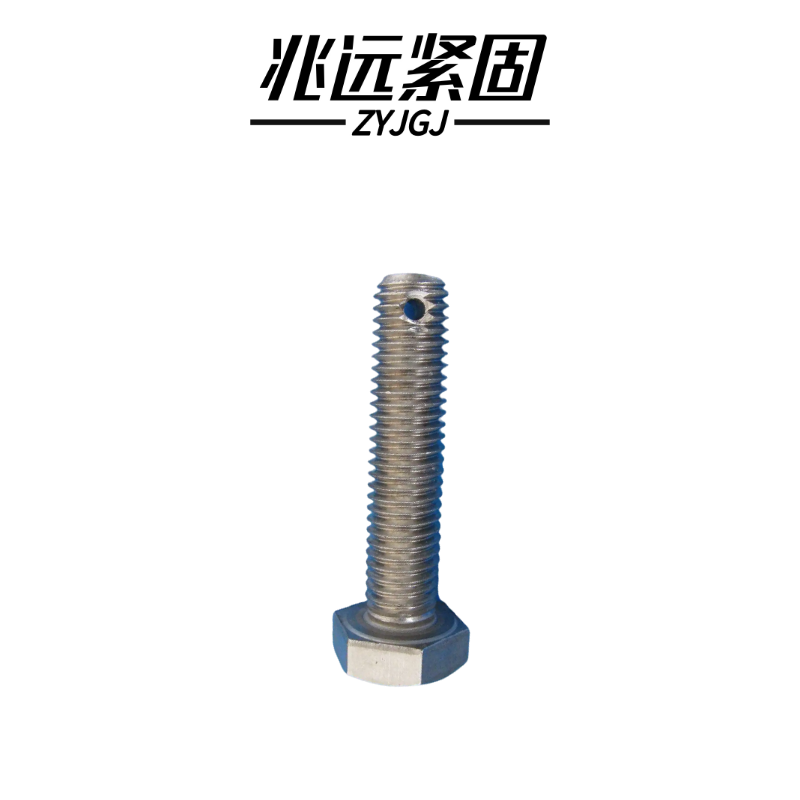 兆远紧固 六角头螺秆带孔螺栓 (个)(20*100)高清大图