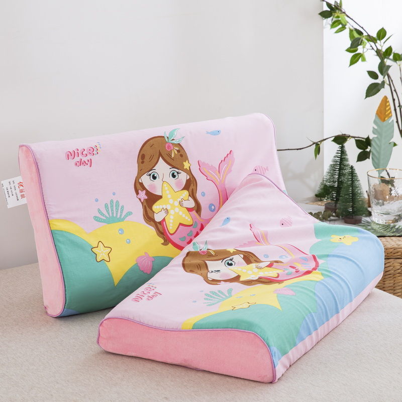 儿童乳胶枕套50x30记忆枕头套44x27婴儿枕头套学生枕巾高清大图