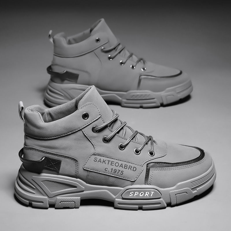 dz111灰色 39 公牛巨人劳保男鞋春秋高帮工作上班鞋中帮户外工地干活