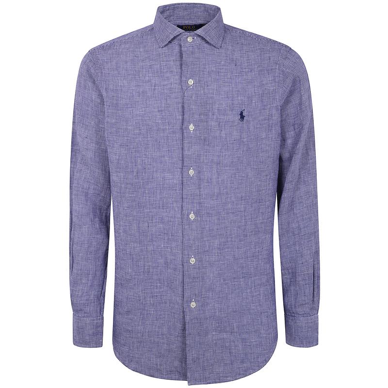 Polo Ralph Lauren纯亚麻长袖运动衬衫男透气休闲商务工装衬衫高清大图