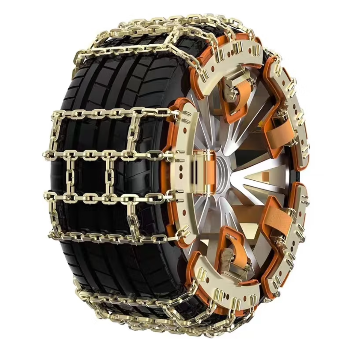 鸣固 汽车防滑链 SUV轮胎防滑链 215-265 10道粗 8条/包 一包