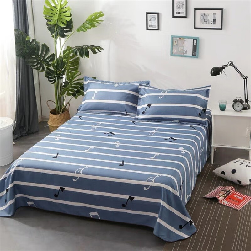 煊煜全棉斜纹床单不起球不褪色床单子 统一颜色 160*230