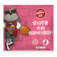 顽皮Happy100宠物零食 犬用奶酪味火腿圆片 400g