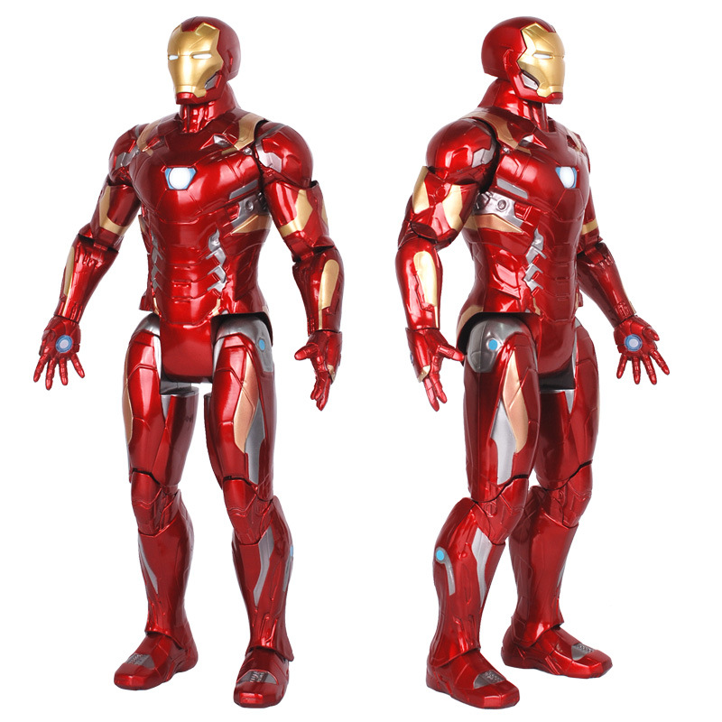 14寸大号钢铁侠IronMan复仇者联盟3正版发光手办玩具模型 14寸美国队长 均码高清大图