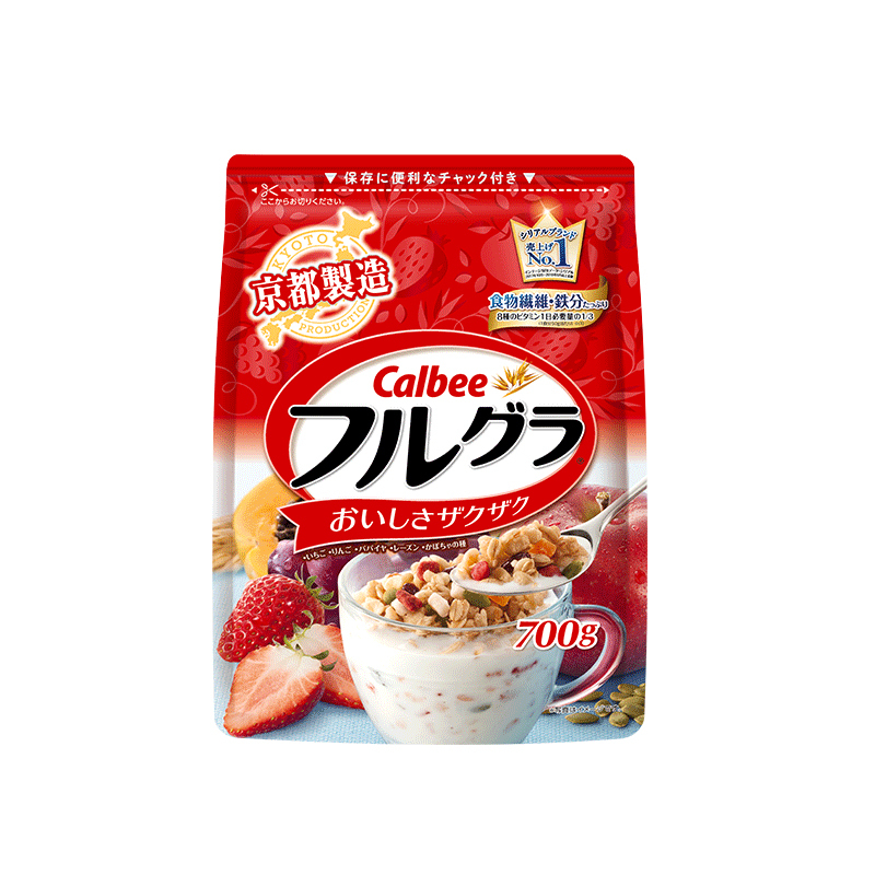 卡乐比(Calbee)即食麦片 经典原味富果乐 700g/袋 谷物早餐 方便速食 代餐 日本进口