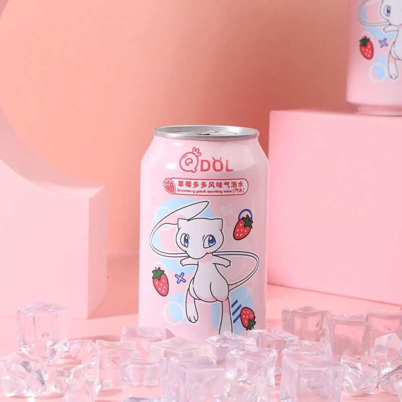 宝可梦Q抖草莓多多风味气泡水(汽水)330ml