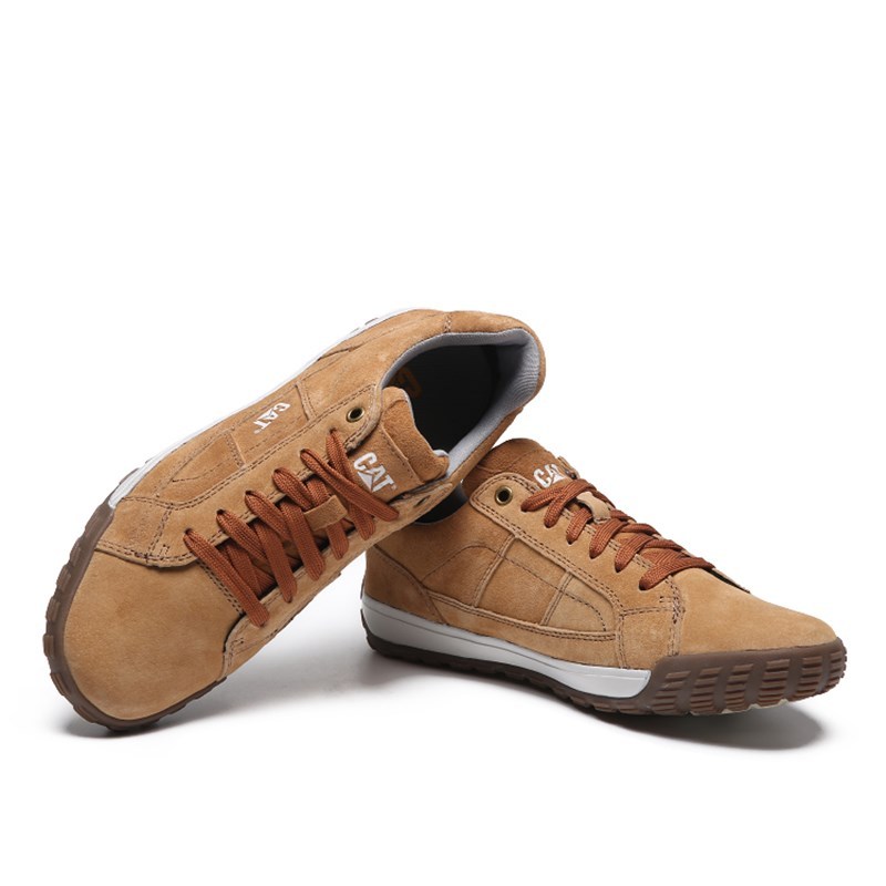 cat卡特男鞋 新款户外运动男鞋 低帮反皮毛休闲板鞋男靴报价_参数_图