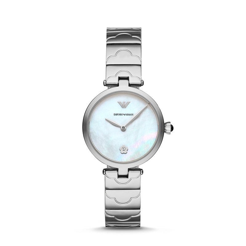 阿玛尼(EMPORIO.ARMANI)手表 贝母表盘简约风石英表女士腕表 AR11235