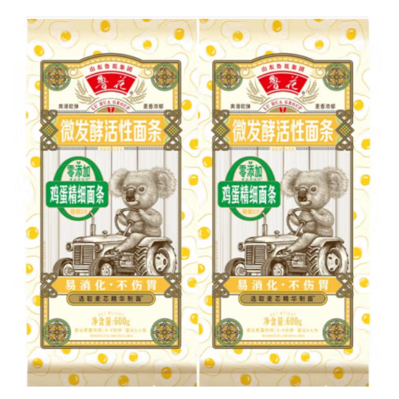 鲁花考拉系列 精细鸡蛋面条600gx2高清大图