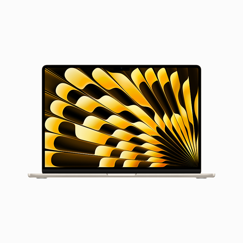 2023 新品 Apple MacBook Air 15英寸 M2芯片(8核中央处理器 10核图形处理器) 8G 256G 笔记本电脑 轻薄本 星光色 MQKU3CH/A