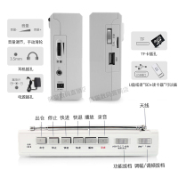 PANDA/熊猫6503收录机磁带转mp3插卡U盘便携式可放磁带的收音录音机英语学生教学用播放机器老式怀旧多功能 白色