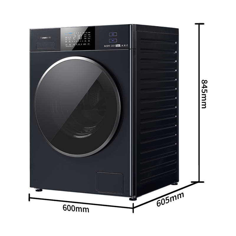 松下(Panasonic)滚筒洗衣机12KG洗9KG烘全自动洗烘一体 纳诺怡护理 XQG120-EGB6A