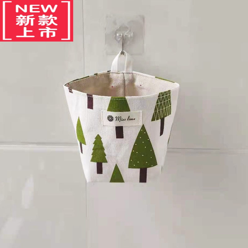 可莉允桌面帆布棉麻收纳袋杂物挂袋收纳小挂兜布艺储物袋卫生纸收纳挂袋
