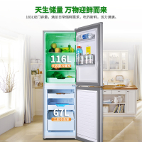 上菱183升双门冰箱风冷无霜节能低噪植萃净味租房家用冷藏冷冻控温保鲜家用小型冰箱宿舍租房小巧不占地BBY183WL铂银