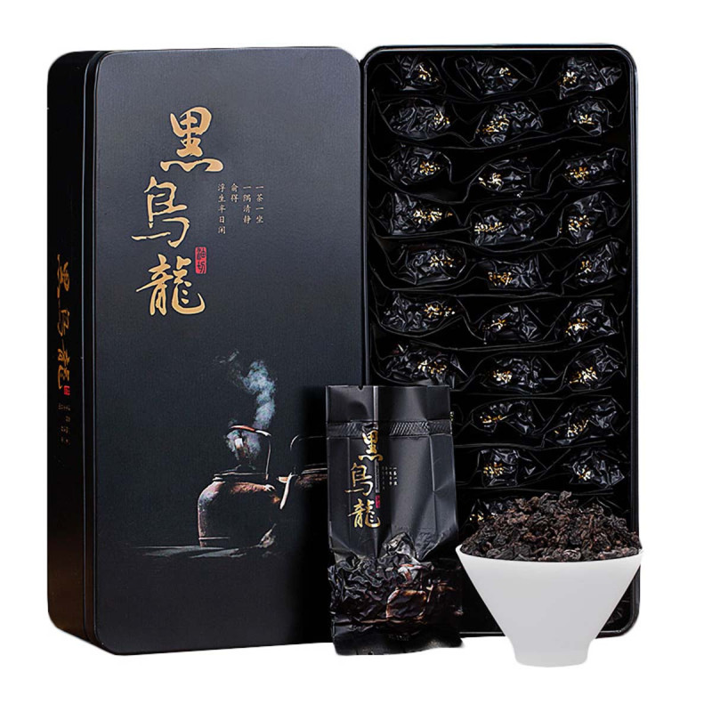 源御露(Yuan Yu Lu)黑乌龙茶木炭油切技法茶茶多酚一级浓香型乌龙茶叶礼盒装500G