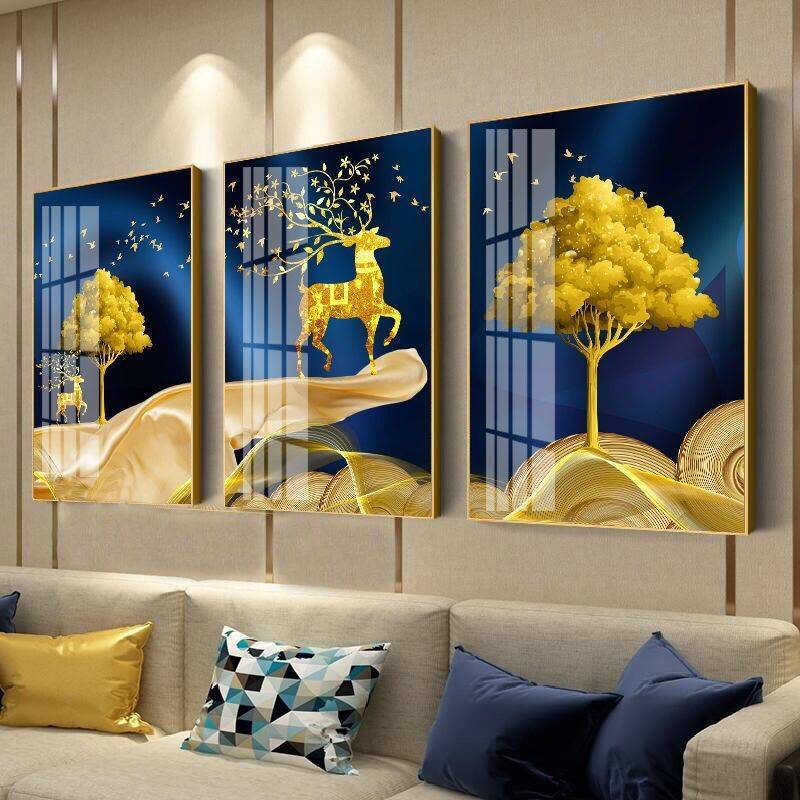 新款客厅装饰画沙发后背景墙挂画餐厅卧室壁画有相片架