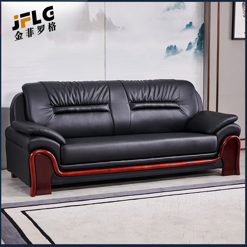 苏宁 金菲罗格 办公家具 商务接待新中式办公沙发高清大图