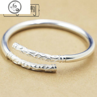 简约设计S925纯银定海神针孙悟空金箍棒手镯情侣手环_48 金箍棒手镯