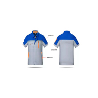 未易 男女通款短袖工作服外套印字LOGO S码 可定制