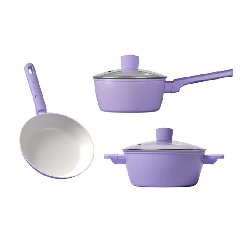 帝伯朗(TIBORANG)零氟系列盈月粘三件套(奶锅+煎锅+汤锅)DBL-YYS03