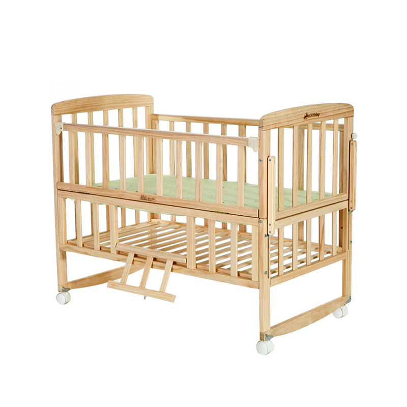 [苏宁自营]CHBABY晨辉环保实木无漆带蚊帐多功能可做摇床婴儿木床105