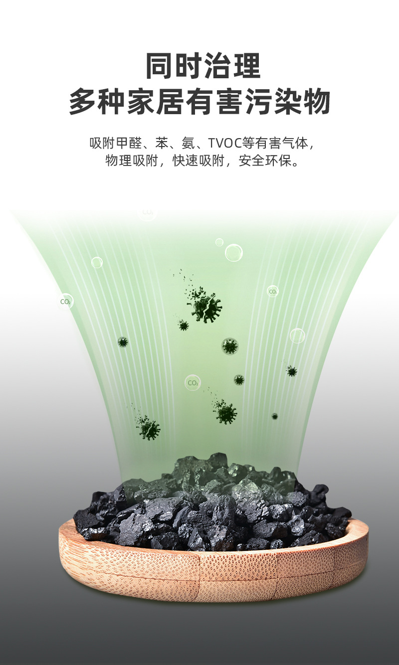 琅柯 竹炭包 去味除湿活性炭 颜色随机 460g高清大图