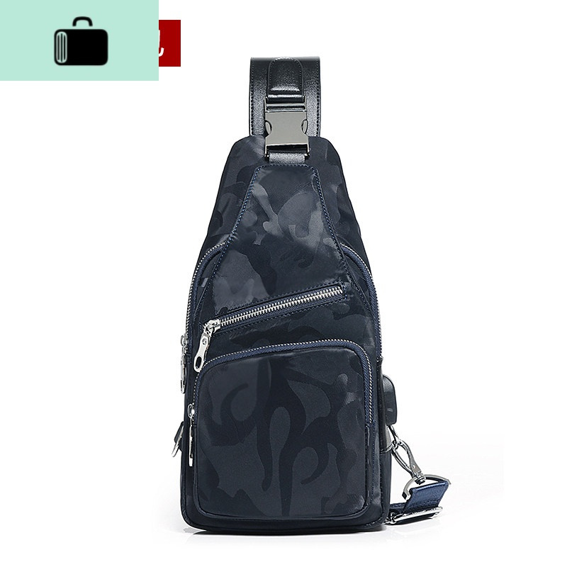 男士胸包帆布休闲斜挎包韩版潮单肩包牛津布男包包斜跨胸前小背包new