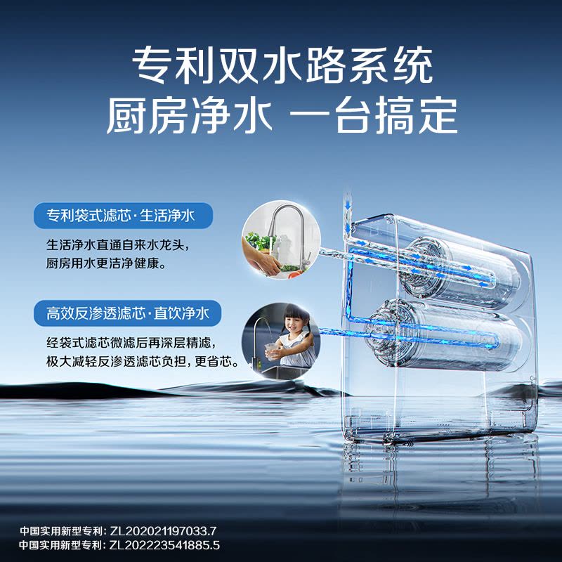 史密斯(A.O.SMITH)牌R2000DW1型双水质反渗透净水机图片