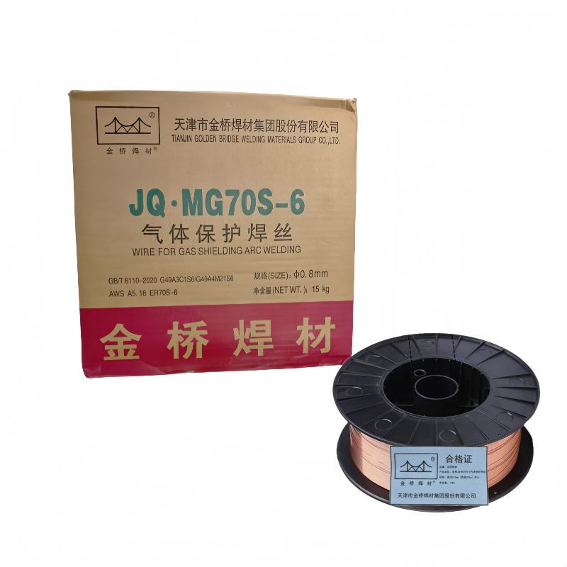 金桥焊材 气体保护焊丝JQ-MG70S-6 直径0.8mm(黑盘15kg)实心 箱高清大图