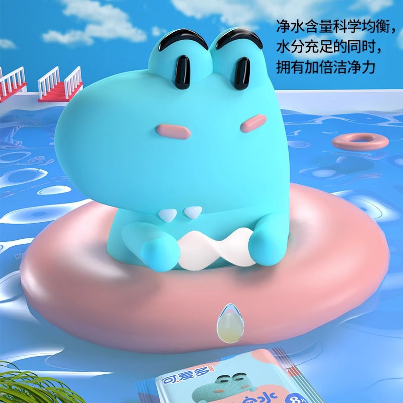 婴儿护肤清洁卫生湿巾手口可用8片便携式小包纯水湿纸巾90包高清大图