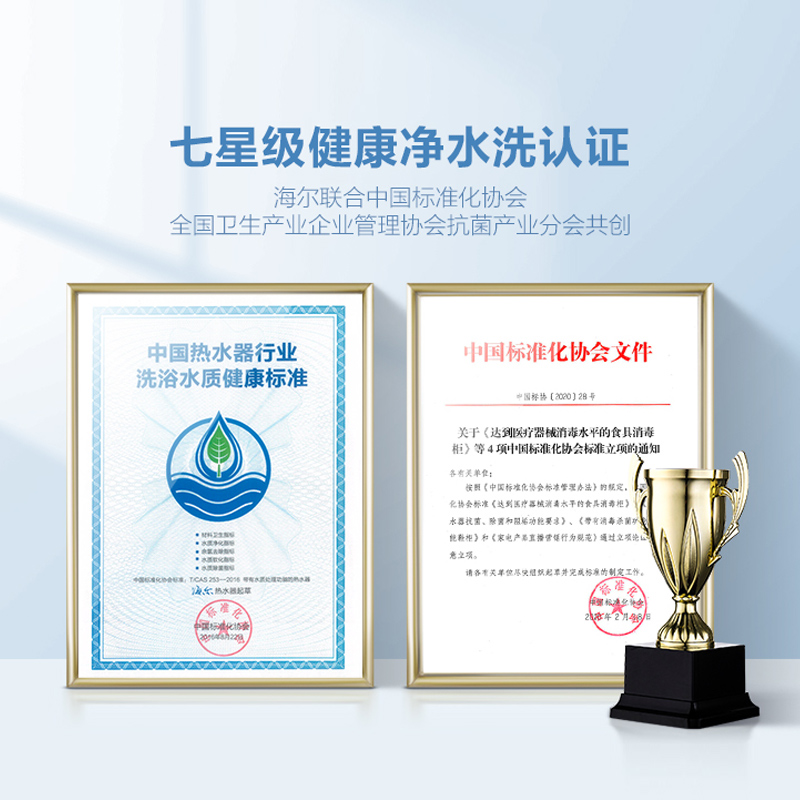 统帅(Leader)海尔出品电热水器60升 LES60H-P5金(2A) 七星级净水洗 3000W变频速热 一级能效高清大图