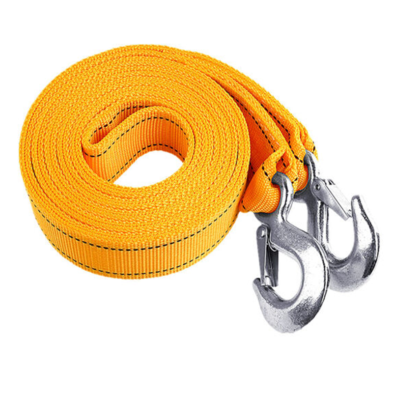 谋福汽车牵引绳4米双层u口挂钩视频