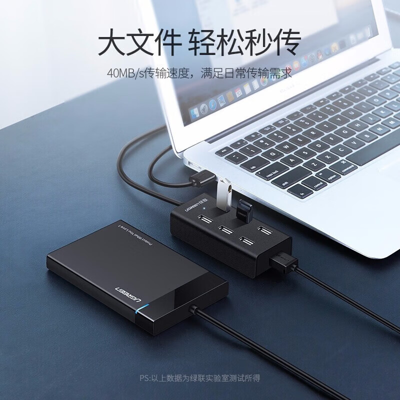 绿联 USB3.0分线器 带12V2A电源适配器 30374高清大图