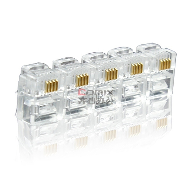 酷比客(L-CUBIC) LCLNC3PLUG64 100个/包 电话水晶头 (计价单位:包) 透明色_