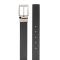 阿玛尼(EMPORIO ARMANI)男士扣环腰带黑色可调节雕刻logo耐磨时尚