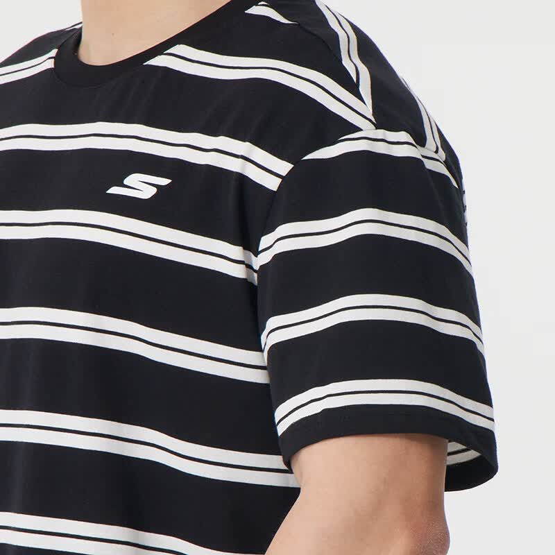 斯凯奇(Skechers)男装女装新款情侣运动服潮流时尚透气休闲短袖T恤P225U121-0019高清大图